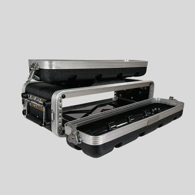 Depth 8 Inches 2U ABS Audio Plastic Chassis Microphone Receiver Amplifier Cabinet Flight Case.