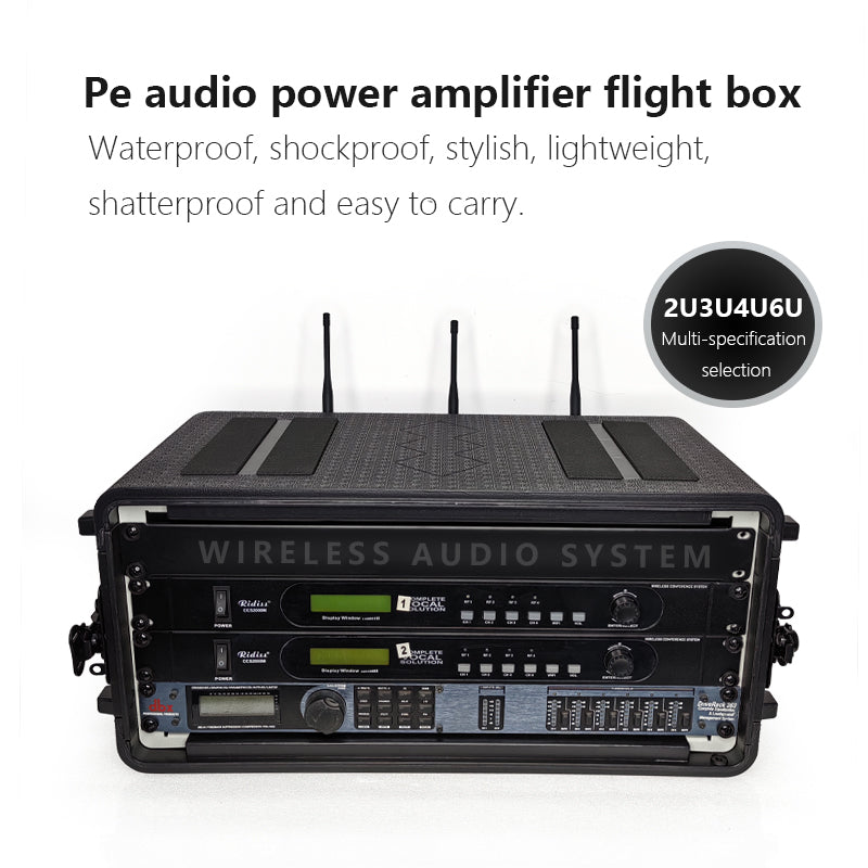 2U Rack Case Shallow 17" Depth, 19" Rackmount Flight Case