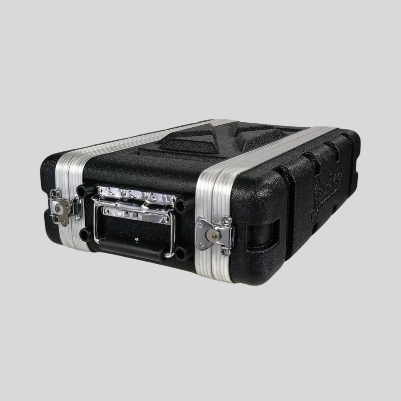 Depth 8 Inches 2U ABS Audio Plastic Chassis Microphone Receiver Amplifier Cabinet Flight Case.