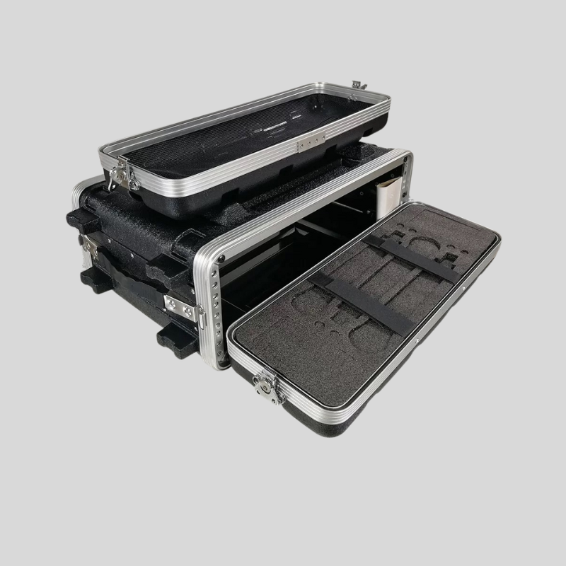 Depth 12.2 Inches 3U ABS Audio Plastic Chassis Microphone Receiver Amplifier Cabinet Flight Case.